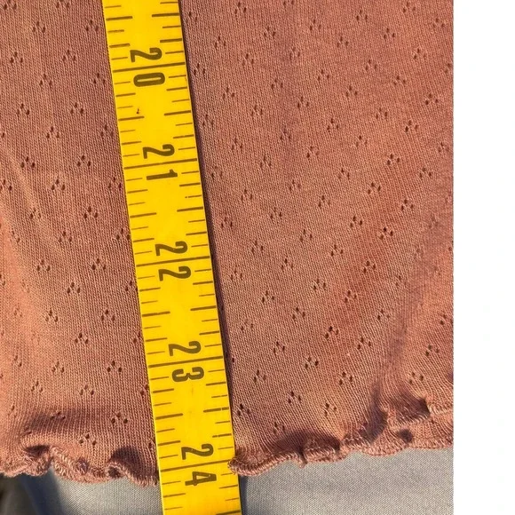 Moda International Camisole Women Med Rose Pointelle Lace Trim Cotton Romantic - Picture 14 of 14